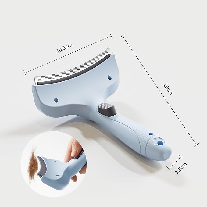 Professional Pet Deshedding Brush for Loose Undercoat Fur, Pet Grooming Comb for Long & Short Haired Dogs Cats, Gentle Skin Friendly