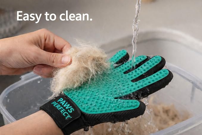 Pet Grooming Gloves for Dogs and Cats, Deshedding Hair Remover Mitt, 2 Pack Premium