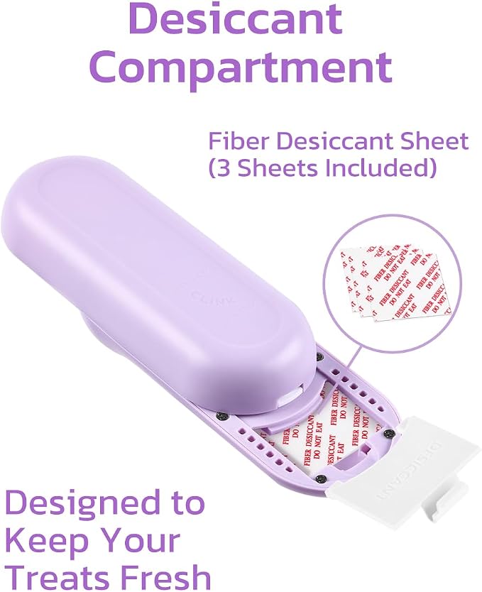 Clink Design Dog Training Clicker & Dog Clicker with Treat Storage, Purple | Clicker Dog Trainer, Compact Dog Clicker for Puppy Training or Cat Clicker, 2.36 oz