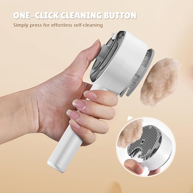 Cat Steam Brush for Indoor Cats, Spray Cat Deshedding Brush for Grooming | Self Cleaning Steam Pet Brushes with Spray, Helps Remove Loose Hair & Undercoat, Grooming Tool for Long & Short Hair Cats