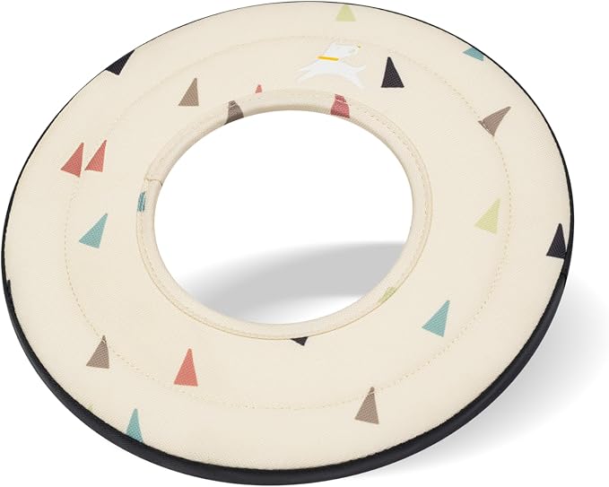 OllyDog Mini Super Flyer, Dog Flying Disc – Floating Fetch Toy, Soft on Teeth, Eco-Friendly Recycled Material, Lightweight, for Small & Medium Dogs (Terrazzo, 9")