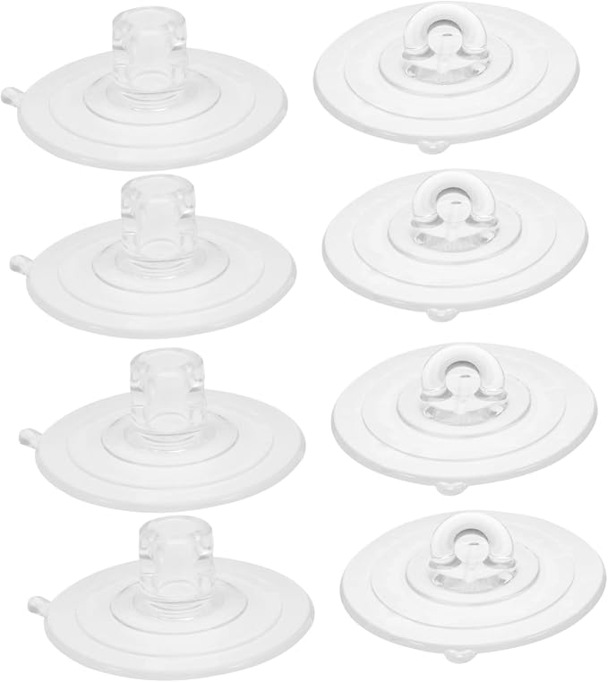 Toyvian 8Pcs Cat Window Perch Suction Cup Strong Crosshole Ring Design for Cats Transparent Window Mounts for Efficient Space Management Smooth Surfaces