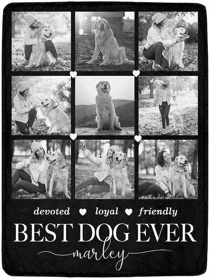 Artsadd Pet Memorial Gifts for Dogs Cats-Personalized Memorial Blanket with Photos and Name-in Loving Memory Gifts for Loved Ones Lost-Custom Remembrance Gifts Blankets for Pets Lover