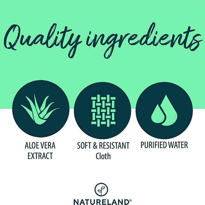Natureland Dog Ear Wipes, Extra Large Otic Cleaning Pads, 150 Count | Gently removes dirt, wax and debris and helps reduce ear odor in dogs and cats; soft textured pads for weekly grooming