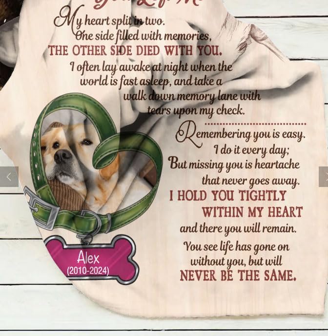Pamaheart Custom Dog Face Blankets, Personalized Pet Photo Blanket, Fleece Dog Blankets, Customized Photo Throws, Dogs Dad Gifts, Pet Lover Gifts, Memorial Gift /21