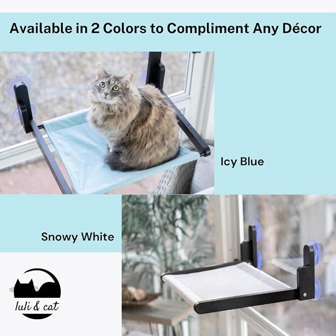 LULI and CAT CAT Window Perch, White