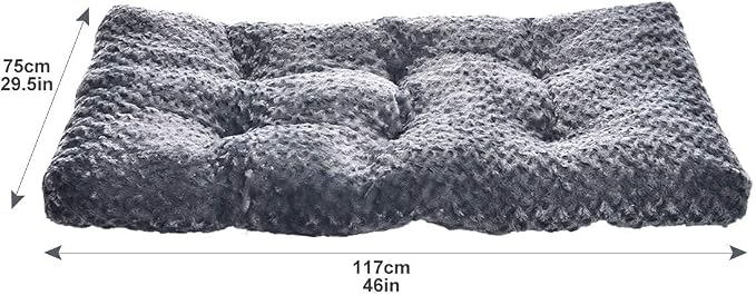 Amazon Basics Washable Cat and Dog Bed and Crate Pad, Indoor, 46 x 29 x 4 inches, Gray