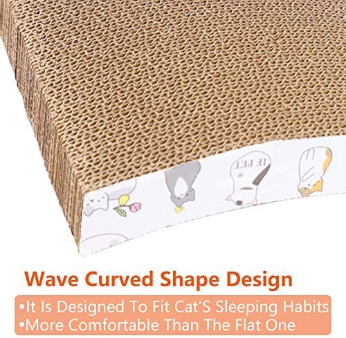 PatiencET 3 Pack Cat Scratcher Pad Recycle Corrugated Cat Scratching Pad