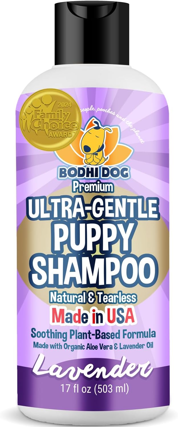 Puppy Shampoo, Tearless & Extra Gentle for Sensitive Skin, Made in USA 17oz