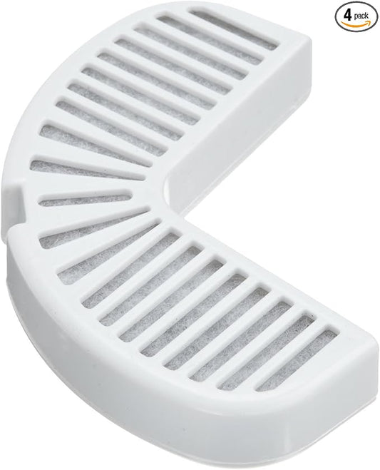 Pioneer Pet Water Fountain Replacement Filters – 4 Pack - fits Raindrop Stainless Steel and Big Max Ceramic Fountains – Easy to Change, Carbon Water Filter (3014)