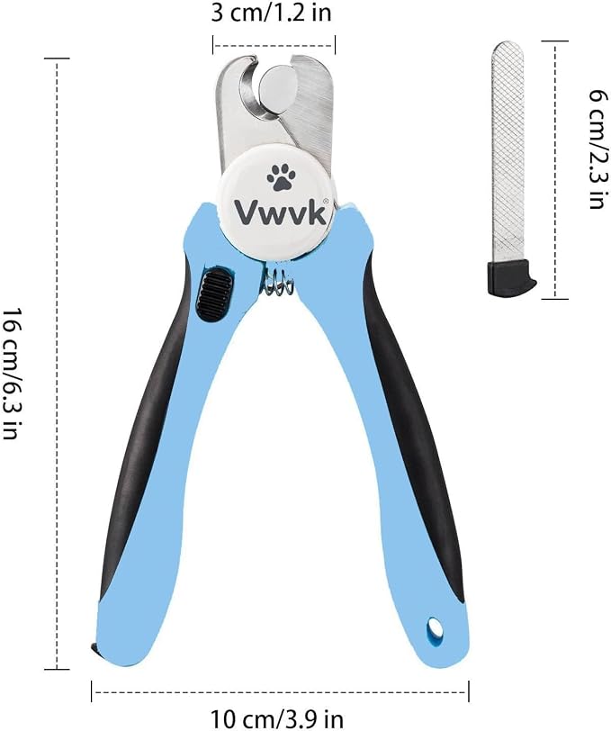 Dog Nail Clippers with Light, Professional Toenail Clippers for Thick Toenails, LED Illuminated Pet Nail Trimmer to See Bloodline, Safety Guard & Blade Lock, for Dogs & Cats
