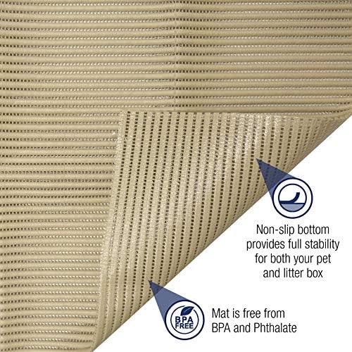 Fresh Kitty Durable XL Jumbo Foam Litter Mat – BPA and Phthalate Free, Water Resistant, Traps Litter from Box, Scatter Control, Easy Clean Mats 40"x25" (9027)