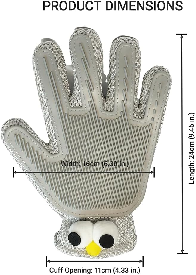 MEUOMIW - Pet Hair Remover Glove for Dogs & Cats - Deshedding Mitt & Grooming Brush - Gentle Massage Tool for Shedding Pets with Short or Long Fur - Bath Brush for Efficient Cleaning (one piece)