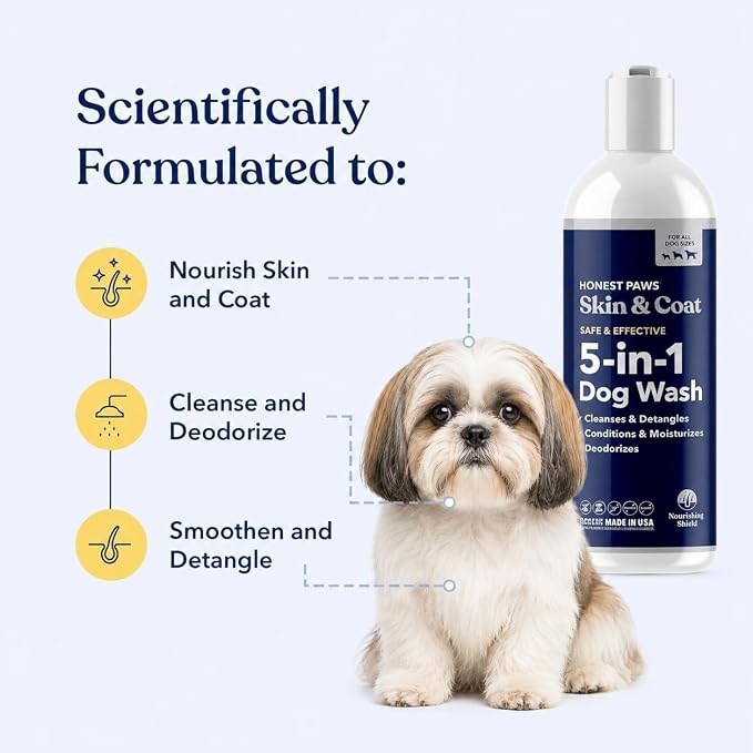 Dog Shampoo and Conditioner, Puppy Shampoo, Itchy Skin Relief, Small Dogs | Sensitive Skin Dog Wash, Anti-Itch Puppy Wash for Small Dogs, Puppy Shampoo and Conditioner, Natural Dog Body Wash
