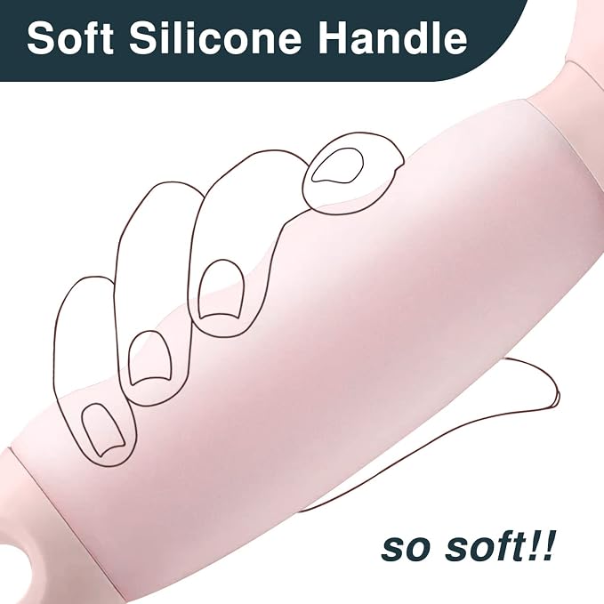 Cat Hair Brush, Soft Silicone Self Cleaning Brush for Short and Long Haired Cats, Pink Pet Grooming Comb, Cat Shedding Brushes | For Indoor Cats,Removes Loose Hair,Reduces Shedding,Soft Rounded Tips,Ergonomic Silicone Handle,Gentle Massage,Easy Grooming