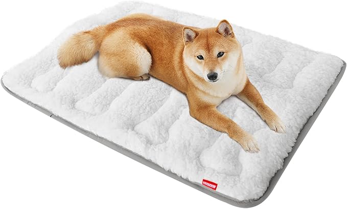 Dog Bed Crate Mat(36" X 23"), Soft Plush Dog Bed Pad Machine Washable Crate Pad, Dog Sleeping Mat with Anti Slip Bottom | Machine Washable Crate Pad, Dog Sleeping Mat with Anti Slip Bottom