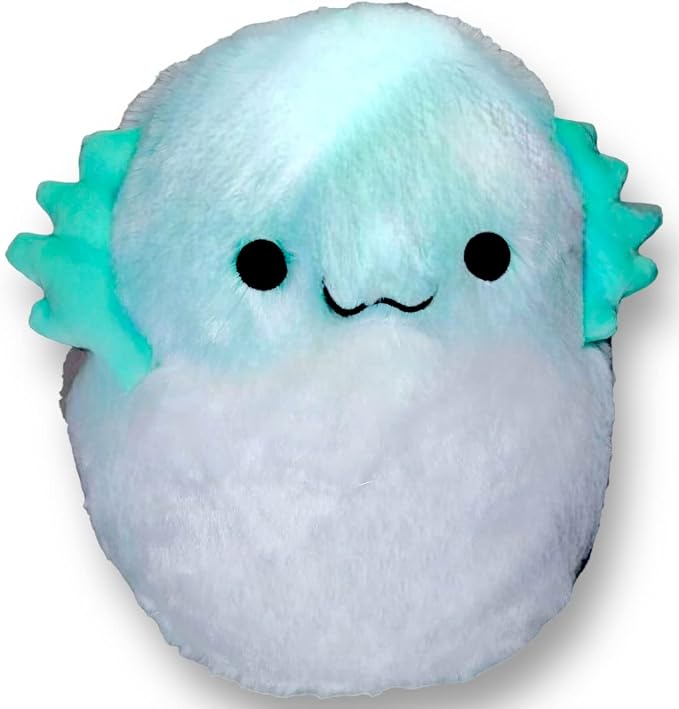 Squishmallow Official Kellytoy Plush Scaley Squad Frogs Lizards Snakes Squishy Soft Plush Toy Animals (Teal/White Fluffy, Flannery Bearded Dragon, 12 Inch)