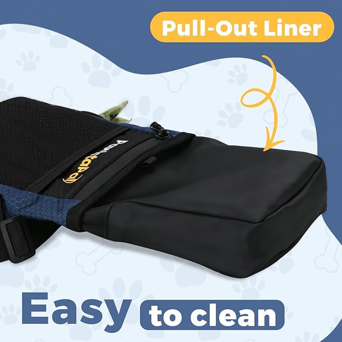 Dog Treat Pouch for Pet Training, One-Hand Magnetic Closure, Hands-Free Treat Bag with Silicone Liner, No Mess No Smell
