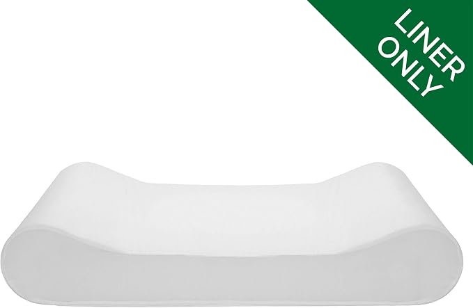 Furhaven Dog Bed Liner Water-Resistant Contour Luxe Lounger Foam Mattress Protector Cover - White, Giant