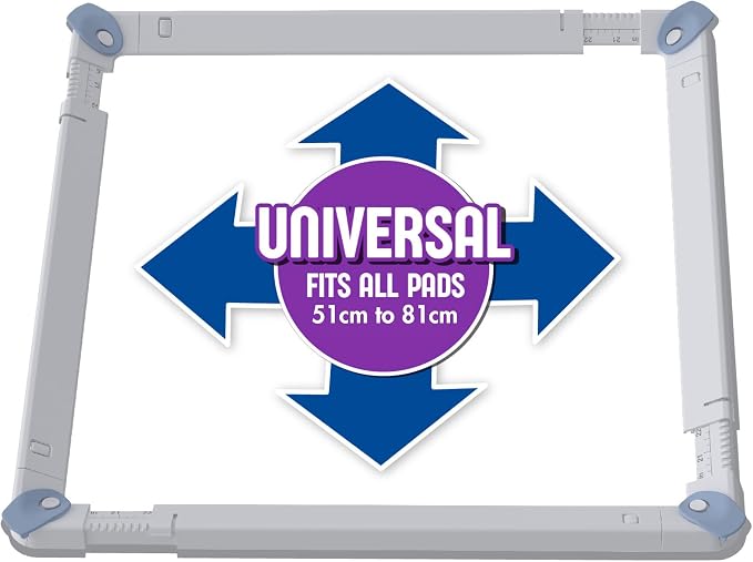 Patented SureGrip Pee Pad Holder - Fits All Common Pad Sizes, 100% of Urine Stays on Pad, Built-in Pad Grips Secure Pad to Holder, Holder Can Secure to Floor, No Sliding or Folding