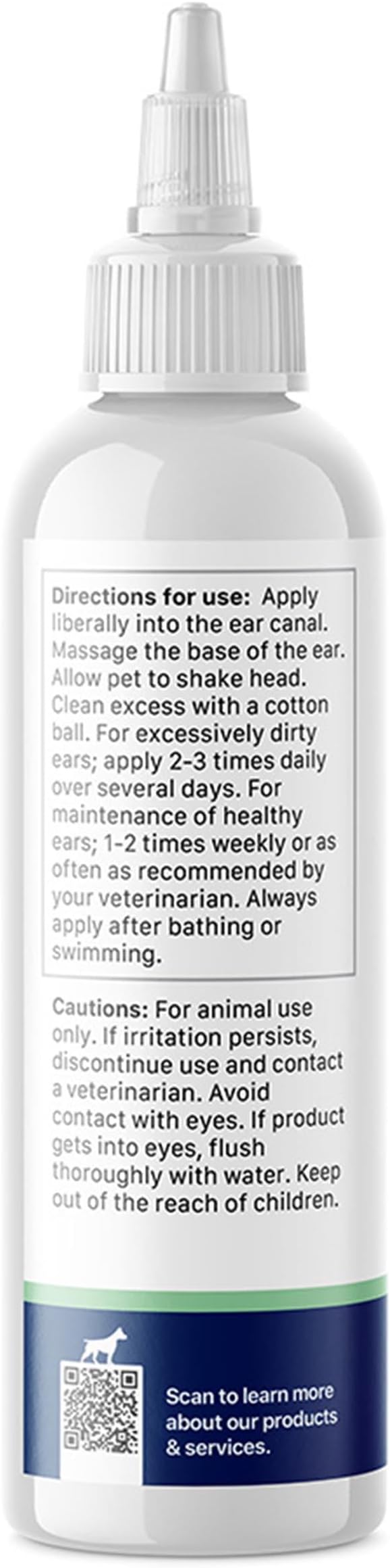 Ear Cleansing Solution - Sweet Pea Vanilla - 8oz | Ear Cleaner & Drying Solution for Dogs & Cats w/Aloe Vera to Wash Debris and Wax - Odor & Irritation Relief