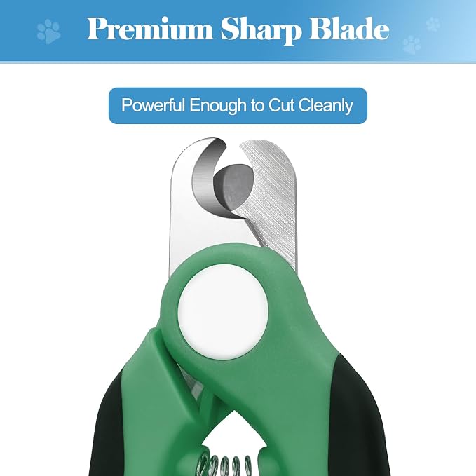 Swihauk Heavy Duty Dog Nail Clippers and Trimmers, Professional Pet Nail Clippers with Nail File for Dogs Cats Small Animal, Claw Clippers with Safety Guard to Prevent Over-Cutting, Green