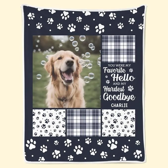 Pamaheart Custom Dog Face Blankets, Personalized Pet Photo Blanket, Fleece Dog Blankets, Customized Photo Throws, Dogs Dad Gifts, Pet Lover Gifts, Memorial Gift /40