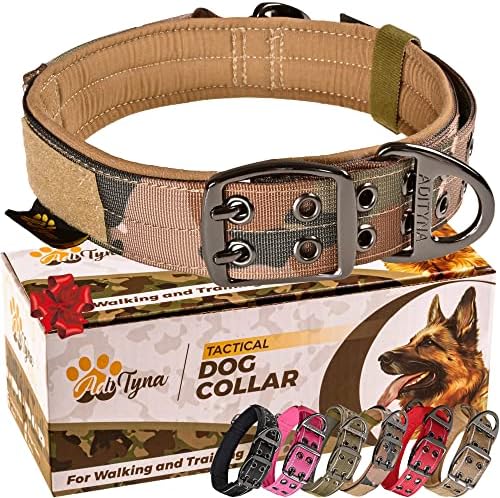 ADITYNA Heavy Duty Dog Collar for Extra-Large Dogs with Traffic Handle