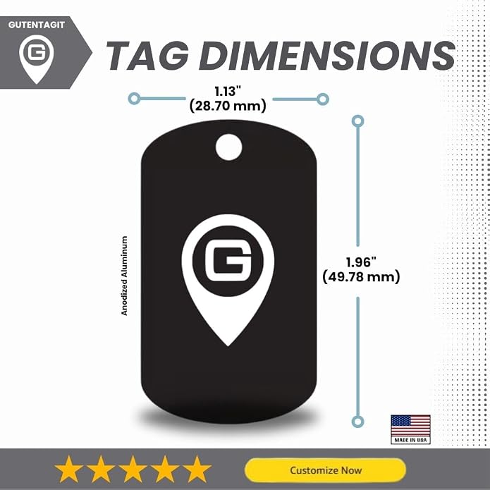 Medical Alert Dog Tag Custom Engraved Medic ID Military Dog Tag with Silencer