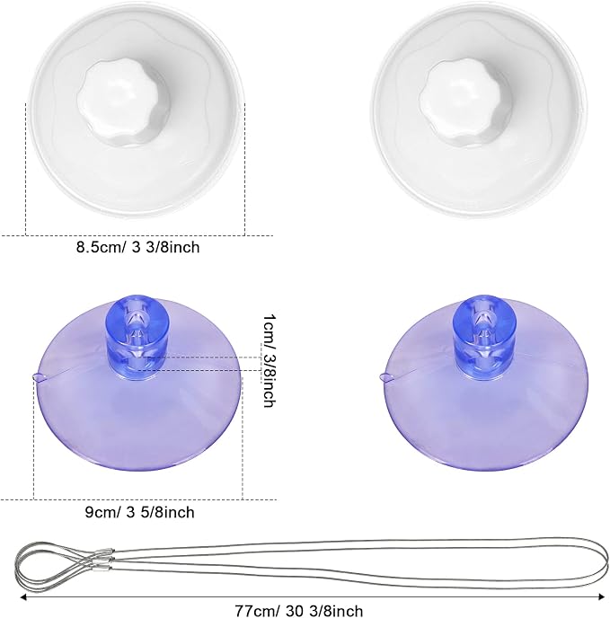 ZALALOVA Cat Window Perch Suction Cups (Set of 6) for Cat Seat Hammock