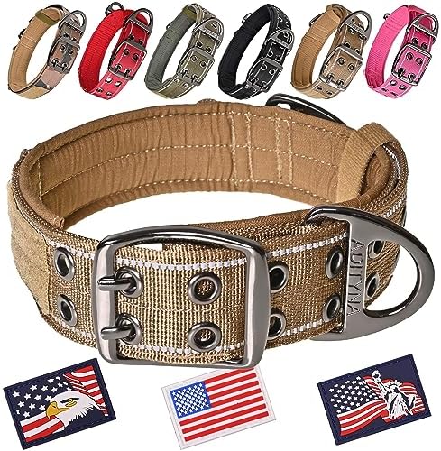 ADITYNA Heavy Duty Dog Collar for Extra-Large Dogs with Traffic Handle