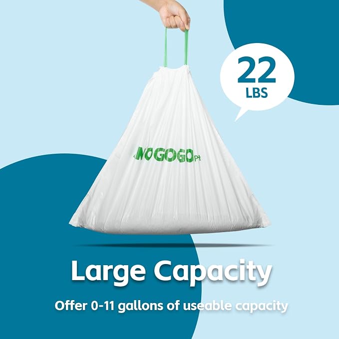 100 Pack Litter Box Bags, Compatible with Self Cleaning Litter Box Scooper Young & Luxury Pro & Ultra, Automatic Litter Box Liners, Replacement Trash Bags with Drawstring, 25.59" x 15.75"