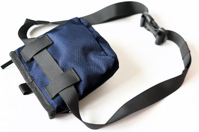 Callieco Mini Dog Treat Pouch with Magnetic & Zipper Closure | Small Waist Belt Training Behavior Aid Bag for Dog Walking with Poop Bag Dispenser (Blue)