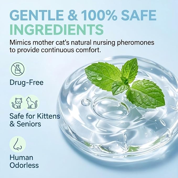 Cat Pheromone Calming Diffuser Gel, Unplugged Cordless Container, 1 Pack | Comforting Scent for Home and Car Travel, Lasts Up to 2 Months