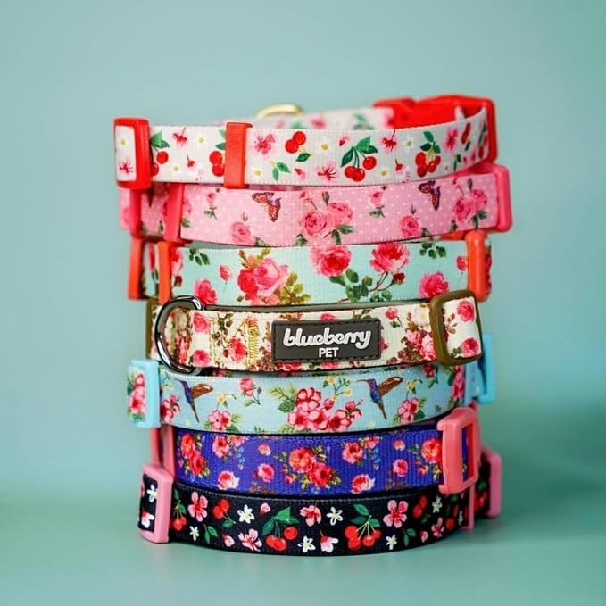 Blueberry Pet Essentials Pink Camo Print Camouflage Adjustable Dog Collar, Large, Neck 18"-26"