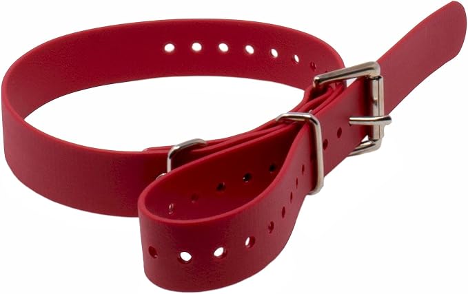 Educator 1-Inch Dog Training Collar Strap – ONLY Fits FE-580, ET-800 & UL-1200 Receivers – NOT Compatible with Mini Educator (ET-300/ET-400) – Durable Biothane Collar, Red