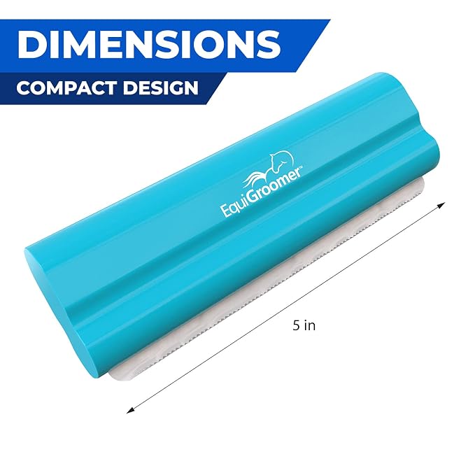 EquiGroomer 5-Inch Undercoat Deshedding Brush for Dogs & Cats, Turquoise | Best for dogs up to 100 lbs and cats of any size, short or long hair, stainless blade, no cutting or pulling