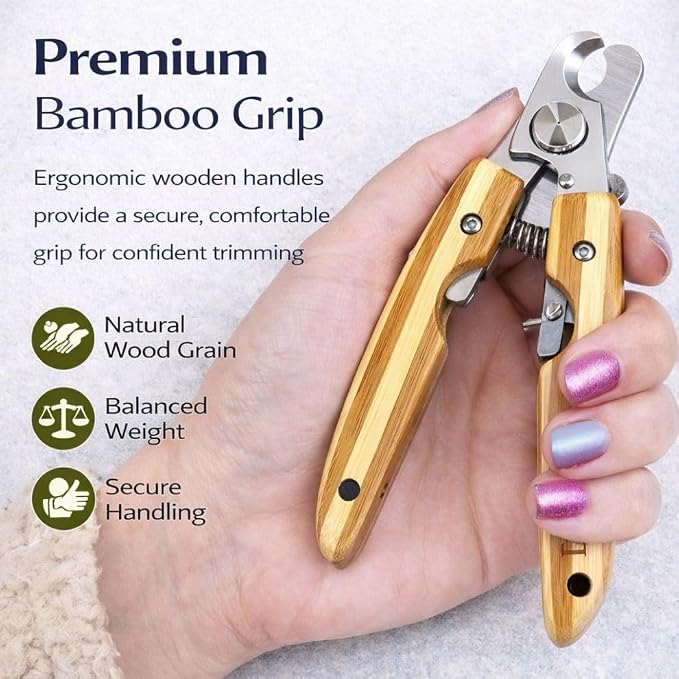 Diamondg Big Dog Heavy Duty Dog Nail Clipper and Trimmer with Full Length Hardened Steel and Wooden Handle
