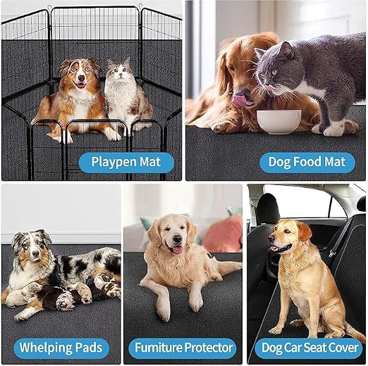 Kennel Pad Dog Crate Mat Liner, 48" x 29" - 1 Pack | Waterproof, Non-Slip, Washable Puppy Pee Pad for Kennel Training - Under Pet Cage to Protect Floors, Thin Cut to Fit Design