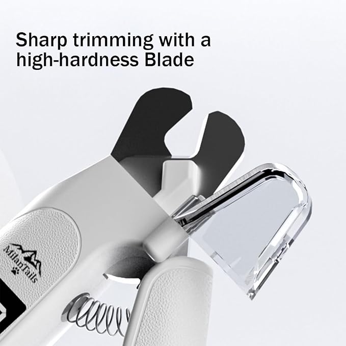 2-in-1 Dog Nail Clipper and Grinder with LED Light, USB Rechargeable Quiet Electric Pet Nail Trimmer for Dogs and Cats with Safety Guard