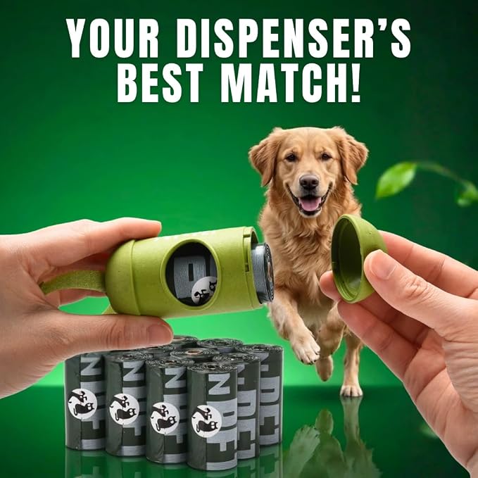 Pet N Pet 180 Counts Dog Poop Bags Rolls, 92% Plant Based Poop Bags for Dogs, Leak Proof Thick Doggie Poo Bag, Unscented Cat & Dog Waste Bag