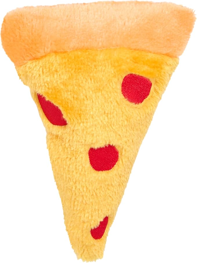 ZippyPaws NomNomz - Dog Squeaky Toys to Keep Them Busy, Funny Food Plush for Small & Medium Dogs, Cute Stuffed Puppy Toy, Pet Products, Gift for Dogs of All Breeds, Soft and Cuddly - Pizza
