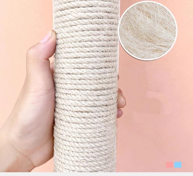 2 PCS M8 Cat Scratching Post Replacement,15.7Inch Sisal Pole Cat Tree Replacement Post with Screws,DIY Scratcher Scratching Post Replacement, Pad, Crafts Gardening Hammock Home Decorating