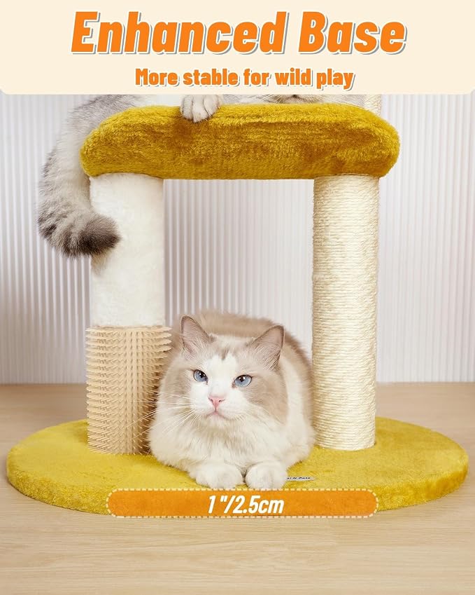 Cloud Cat Tree, 31.5in Multi-Level Indoor Cat Tower with Scratching Posts, Viewing Perch, Removable & Washable Cushions, Cat Activity Tree with Dangling Toy | Removable & Washable Cat Bed, Cat Activity Tree, Cute Dangling Toys, Easy To Clean, Stable St...