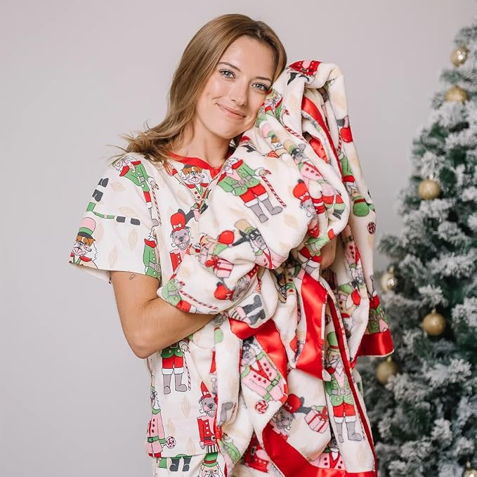 Darren & Phillip Nutcracker Dreams Blanket - Ultra-Soft Blankets Made with Plush Fleece - Perfect as a Dog Bed Blanket or for Cuddling with Your Pup - Ultra-Snuggly Blankets for Dogs & Humans