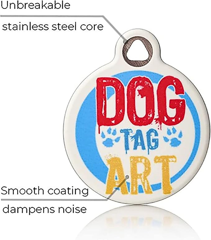 Cincinnati Football Sports Themed Pet ID Tag for Dogs and Cats, Silent Polymer Nametag with Customized Identification Information - Large 1.25" Diameter