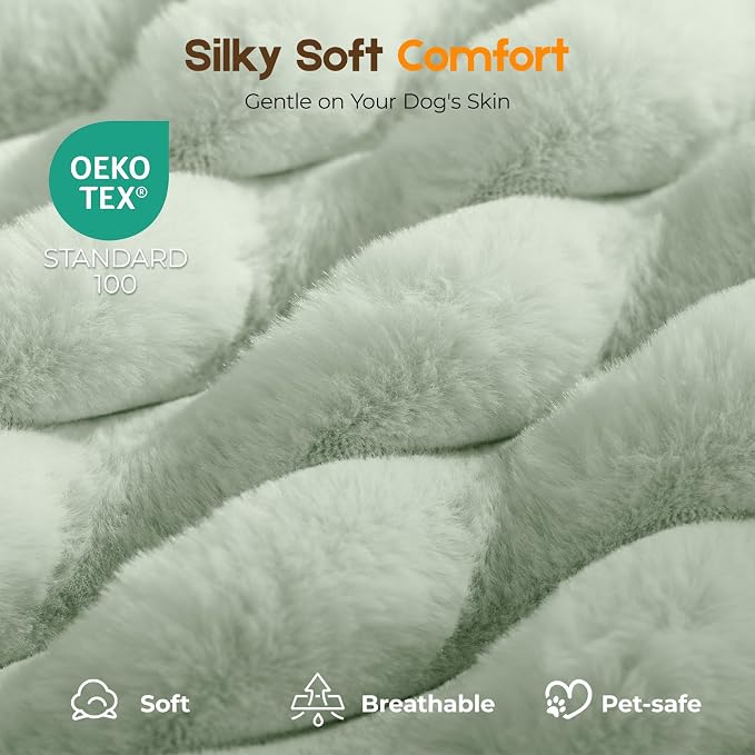 Orthopedic Dog Bed for XXL Jumbo Dog, Waterproof Pet Bed,Non-Slip Bottom and Egg-Crate Foam with Removable Washable Cover Crate Bed,Green,47"x29"x4"