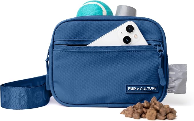 Dog Treat Pouch with Poop Bag Dispenser and Removable Treat Pouch | Cross Body Dog Walking Bag | The Perfect Puppy Training Tool and Even Better Gift