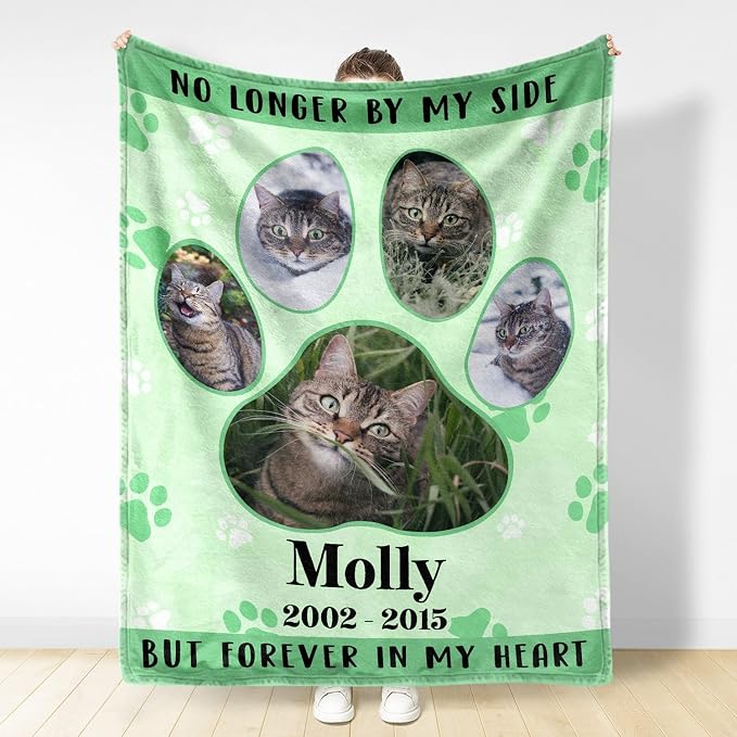 Pamaheart Custom Dog Face Blankets, Personalized Pet Photo Blanket, Fleece Dog Blankets, Customized Photo Throws, Dogs Dad Gifts, Pet Lover Gifts, Memorial Gift /31