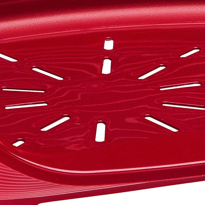 Ferplast Cat Bed, Plastic Dog Bed Medium, Ventilation Holes and Non-Slip Rubber Feet for Added Stability 70,5 x 52 x h. 23.5 cm. Burgundy
